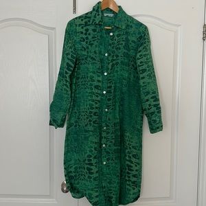 Long sleeve linen dress